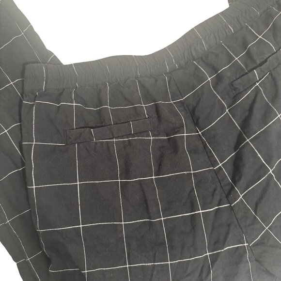 Marine Layer Womens Black & White Grid Check Tapered Pants size Small - Picture 13 of 14